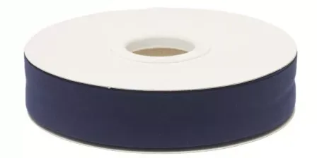 Biaisband gevouwen donkerblauw 20 mm