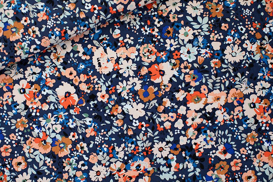 Canvas Cotton Gabardine Twill - Flower Joy