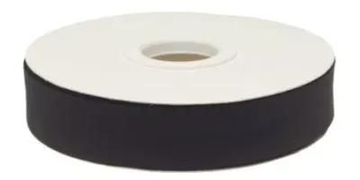 Biaisband gevouwen zwart 20 mm