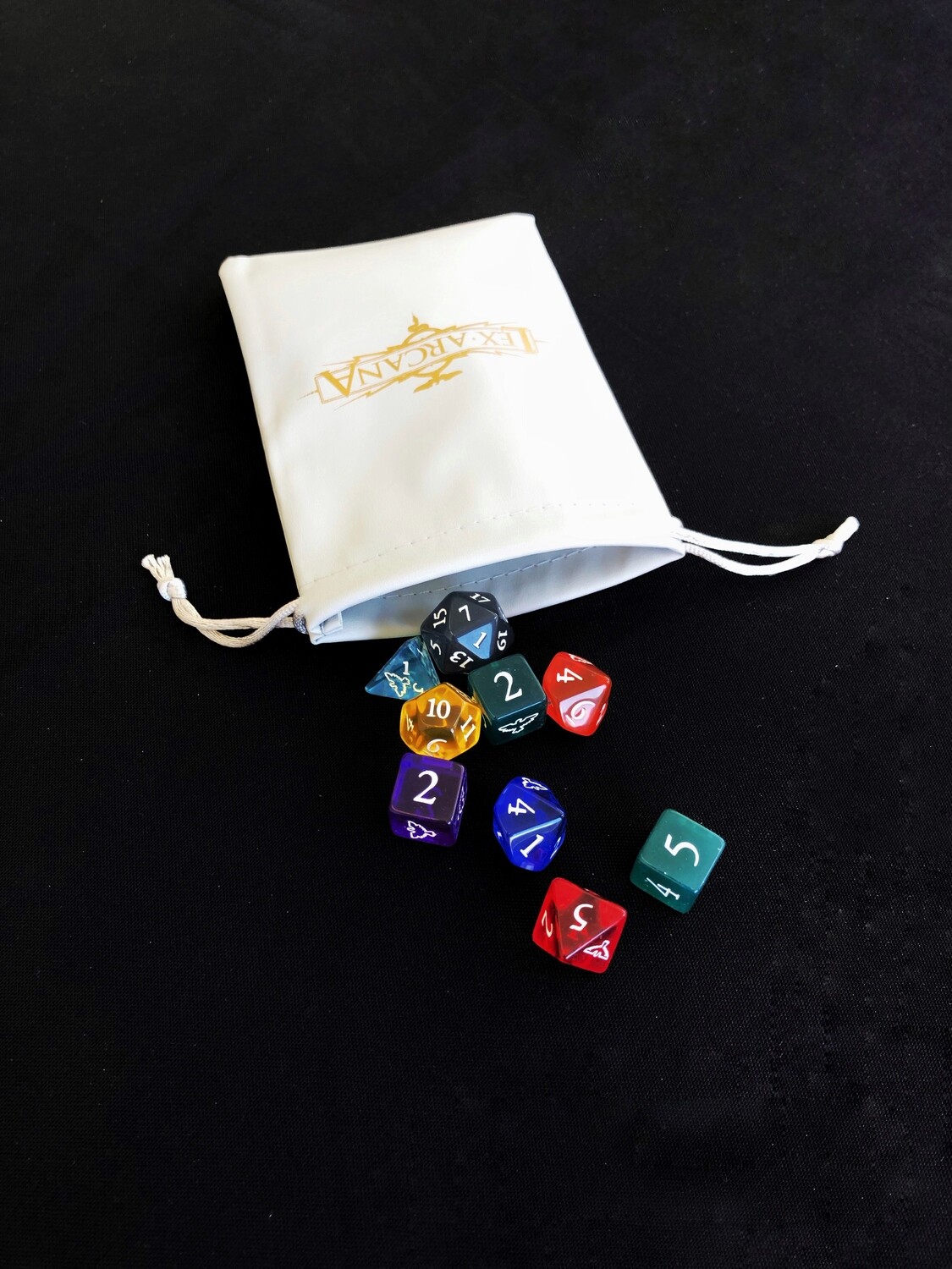 Lex Arcana - Gemstone Dice Set and Paper Minies