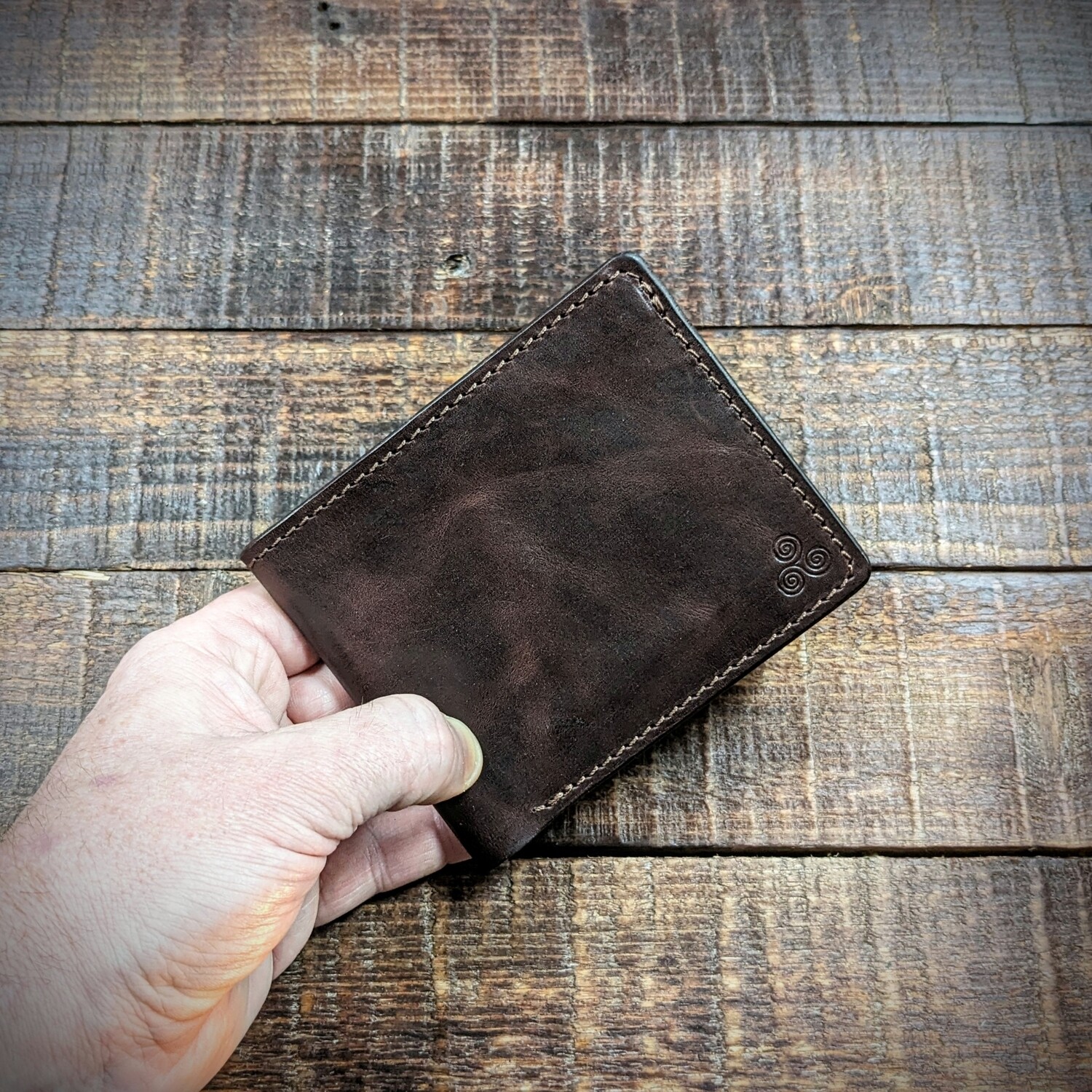 Large Bifold Wallet (Vintage Dark Brown)