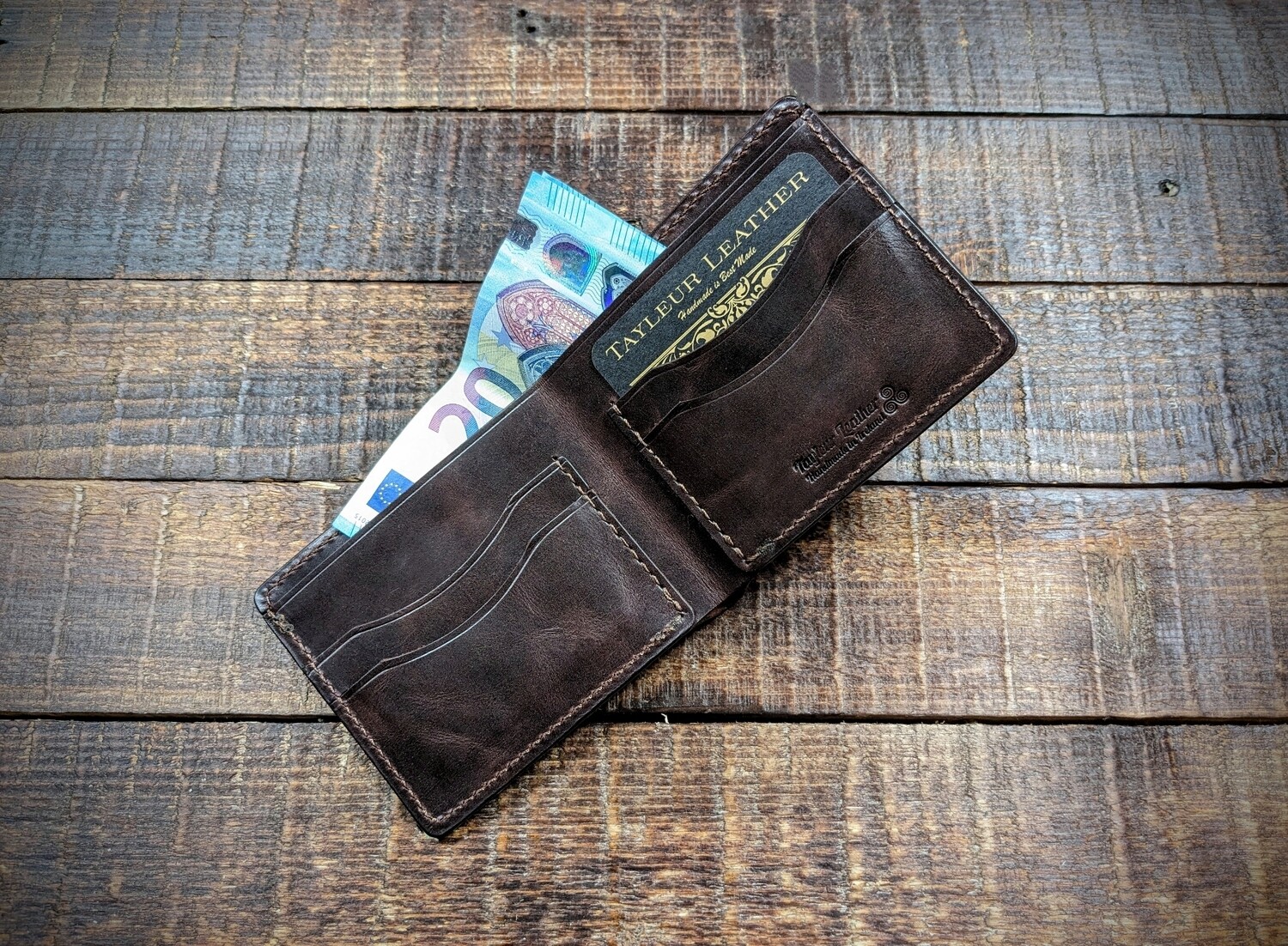 Large Bifold Wallet (Vintage Dark Brown)