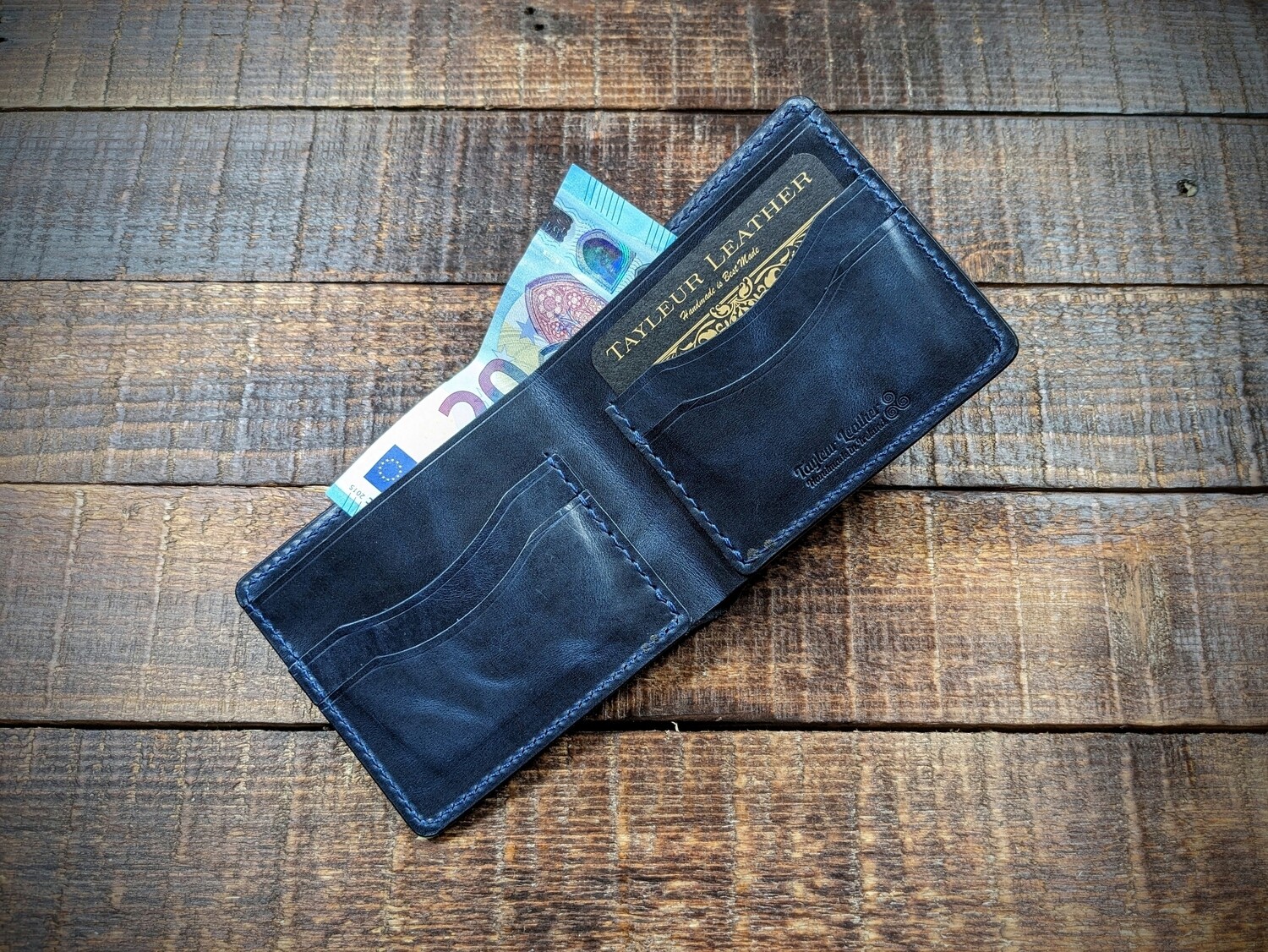 Large Bifold Wallet (Vintage Blue)