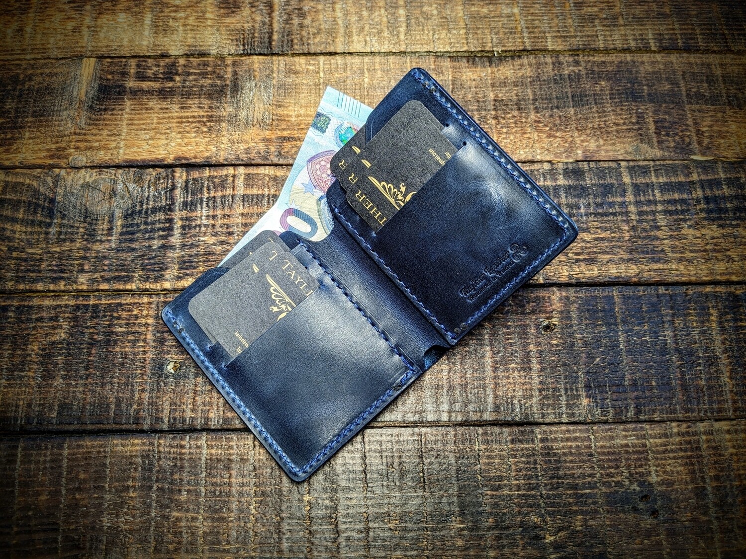 Medium Bifold Wallet (Vintage Blue)
