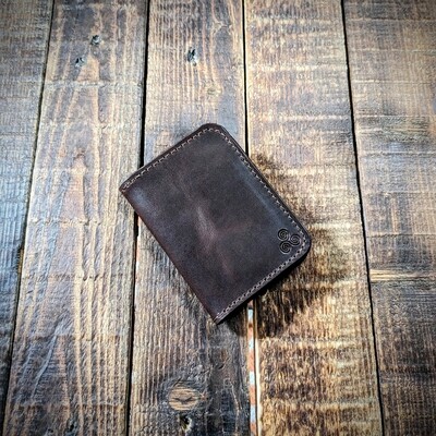Folded Minimalist Wallet (Vintage Dark Brown)