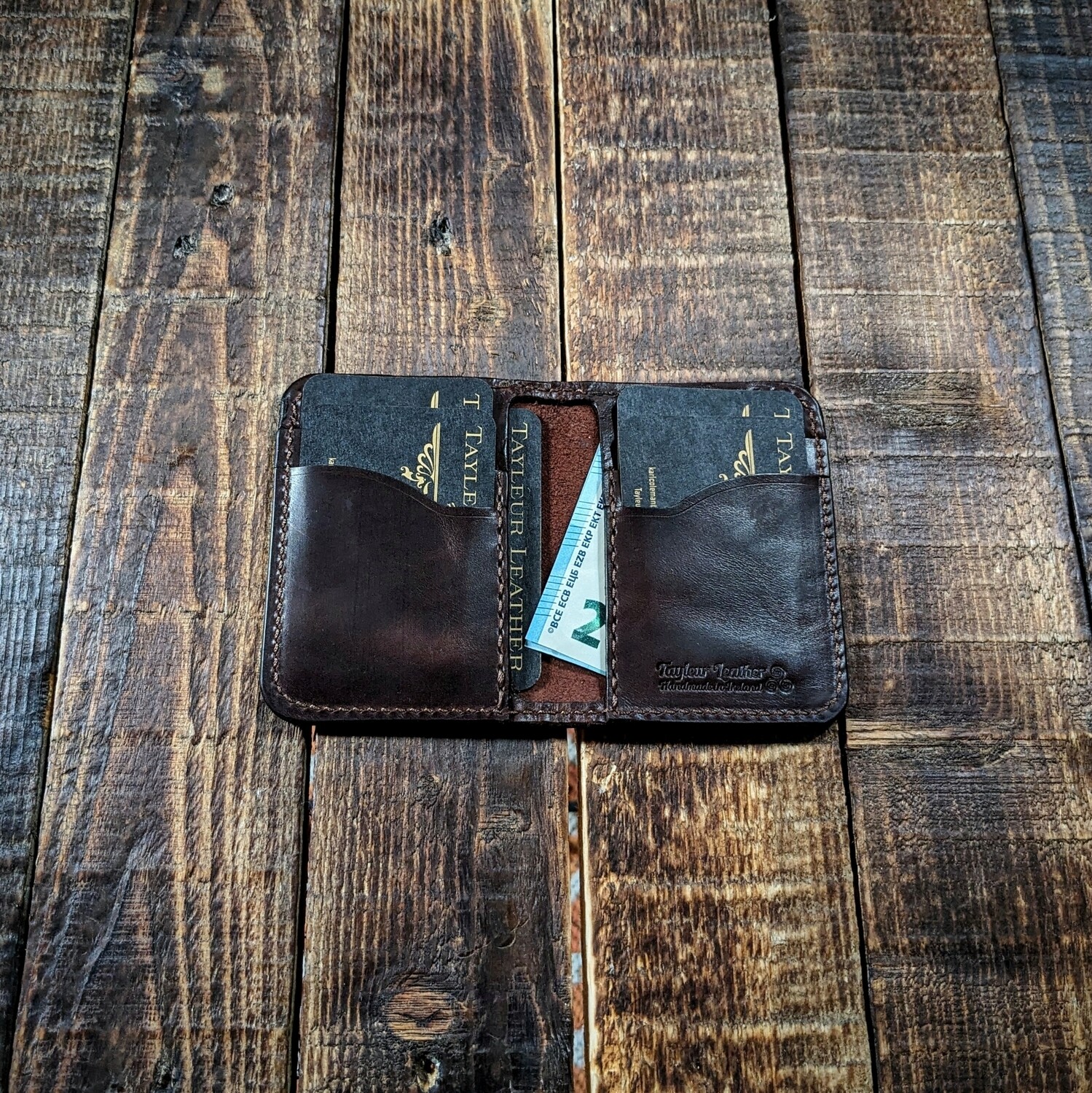 Folded Minimalist Wallet (Vintage Dark Brown)