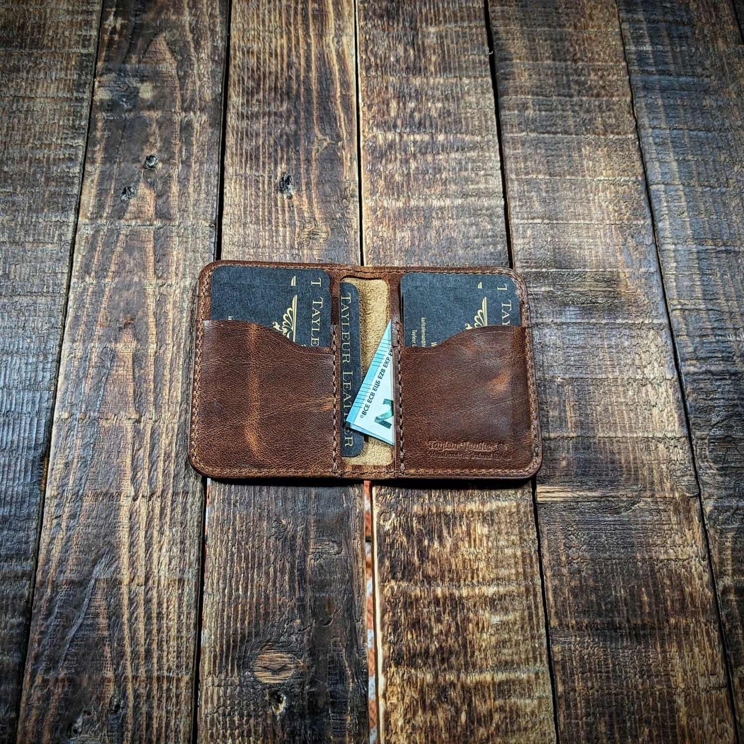 Folded Minimalist Wallet (Vintage Brown)
