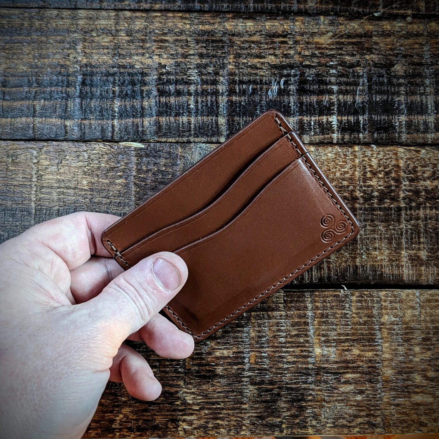Three-Pocket Minimalist Wallet (Brown)