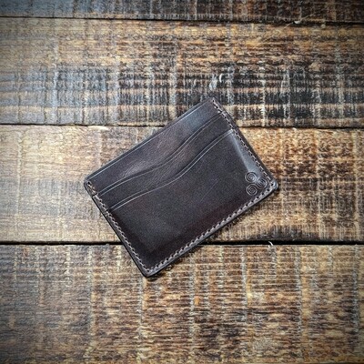 Three-Pocket Minimalist Wallet (Dark Brown)