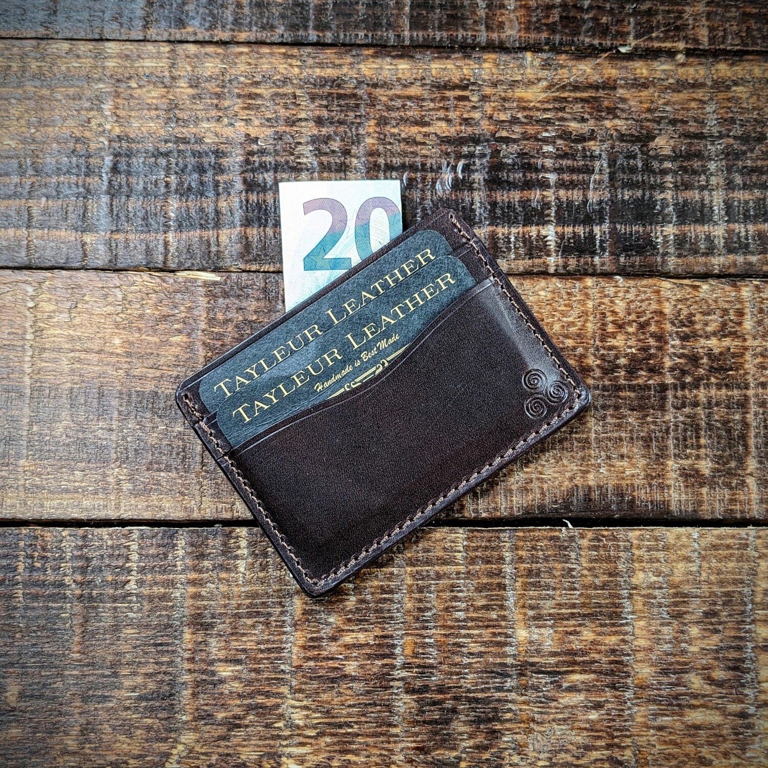 Three-Pocket Minimalist Wallet (Dark Brown)