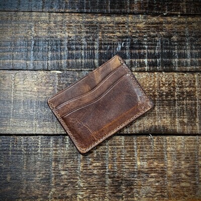 Three-Pocket Minimalist Wallet (Vintage Brown)