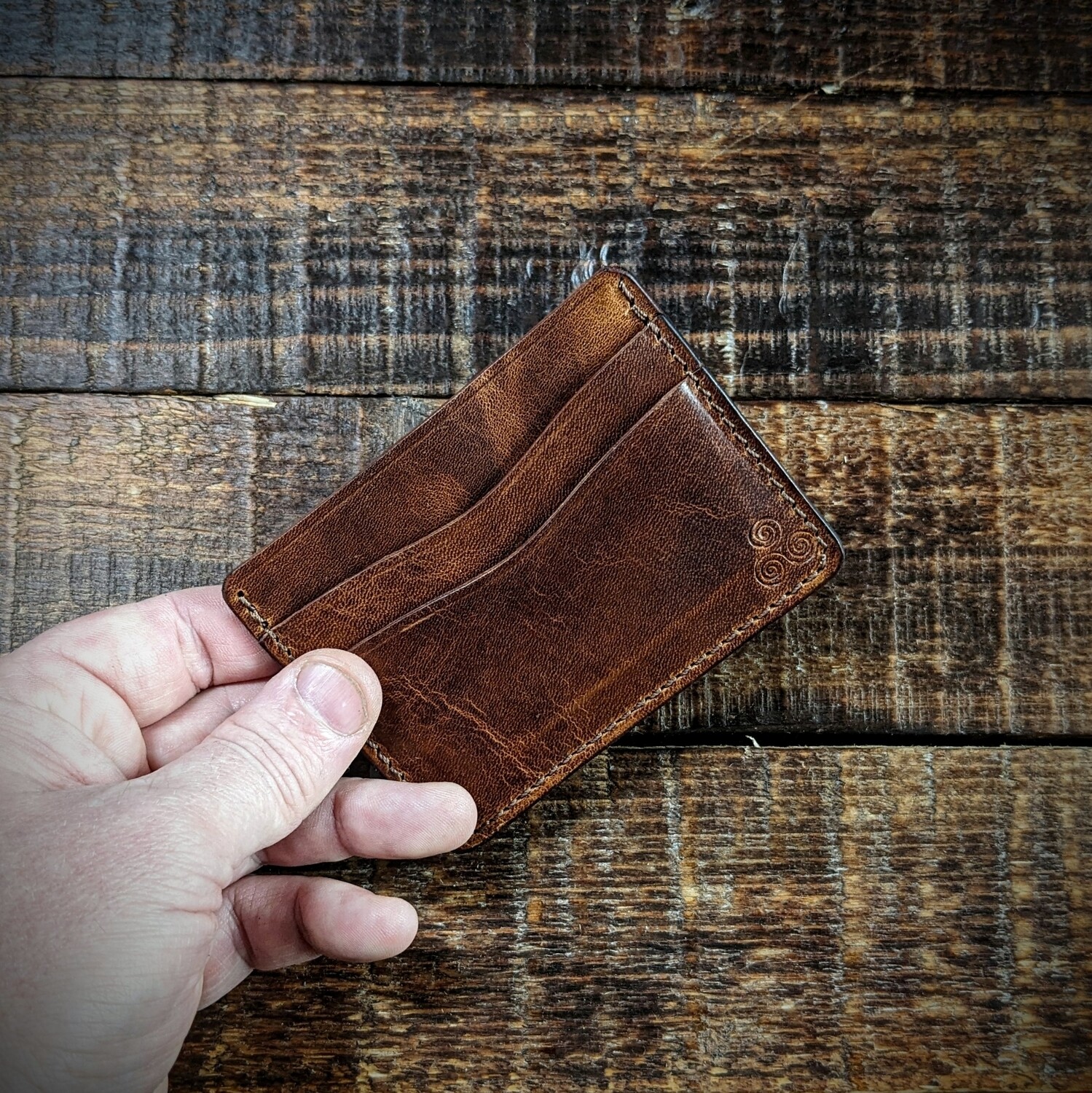 Three-Pocket Minimalist Wallet (Vintage Brown)