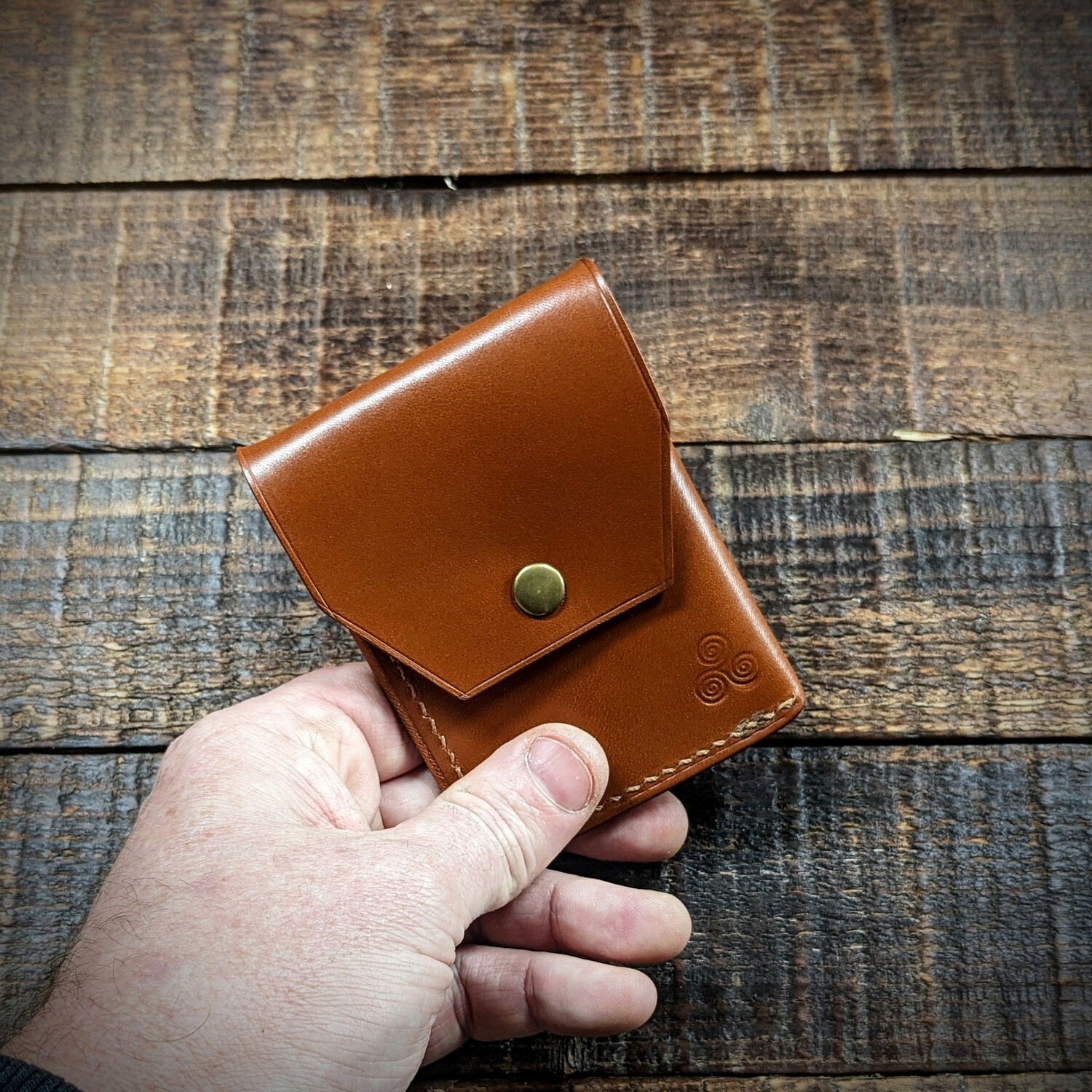 Cash, Card and Coin Minimalist Wallet (Tan)