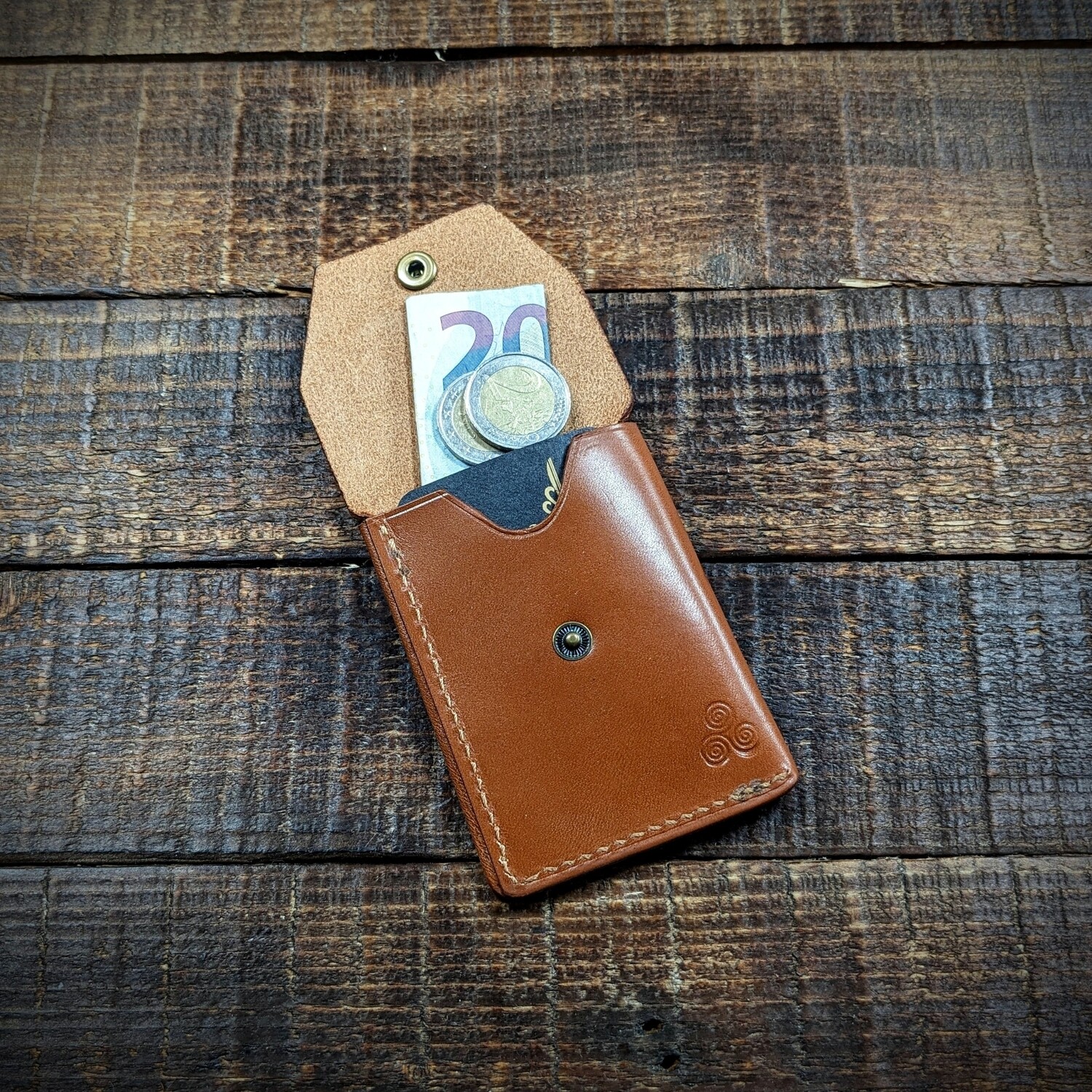 Cash, Card and Coin Minimalist Wallet (Tan)