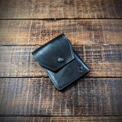 Cash, Card and Coin Minimalist Wallet (Black)