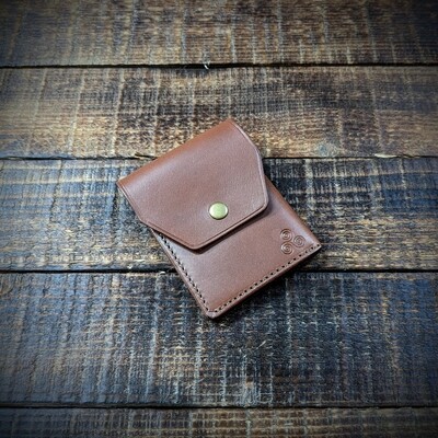 Cash, Card and Coin Minimalist Wallet (Brown)