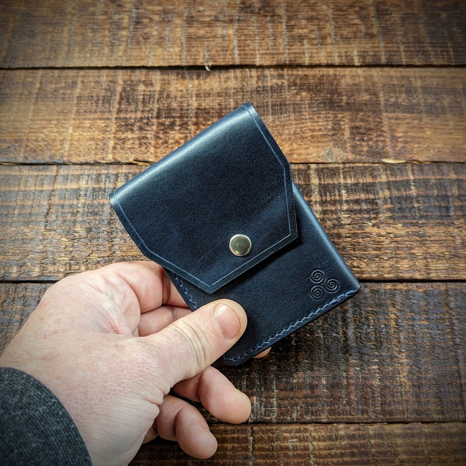 Cash, Card and Coin Minimalist Wallet (Blue)