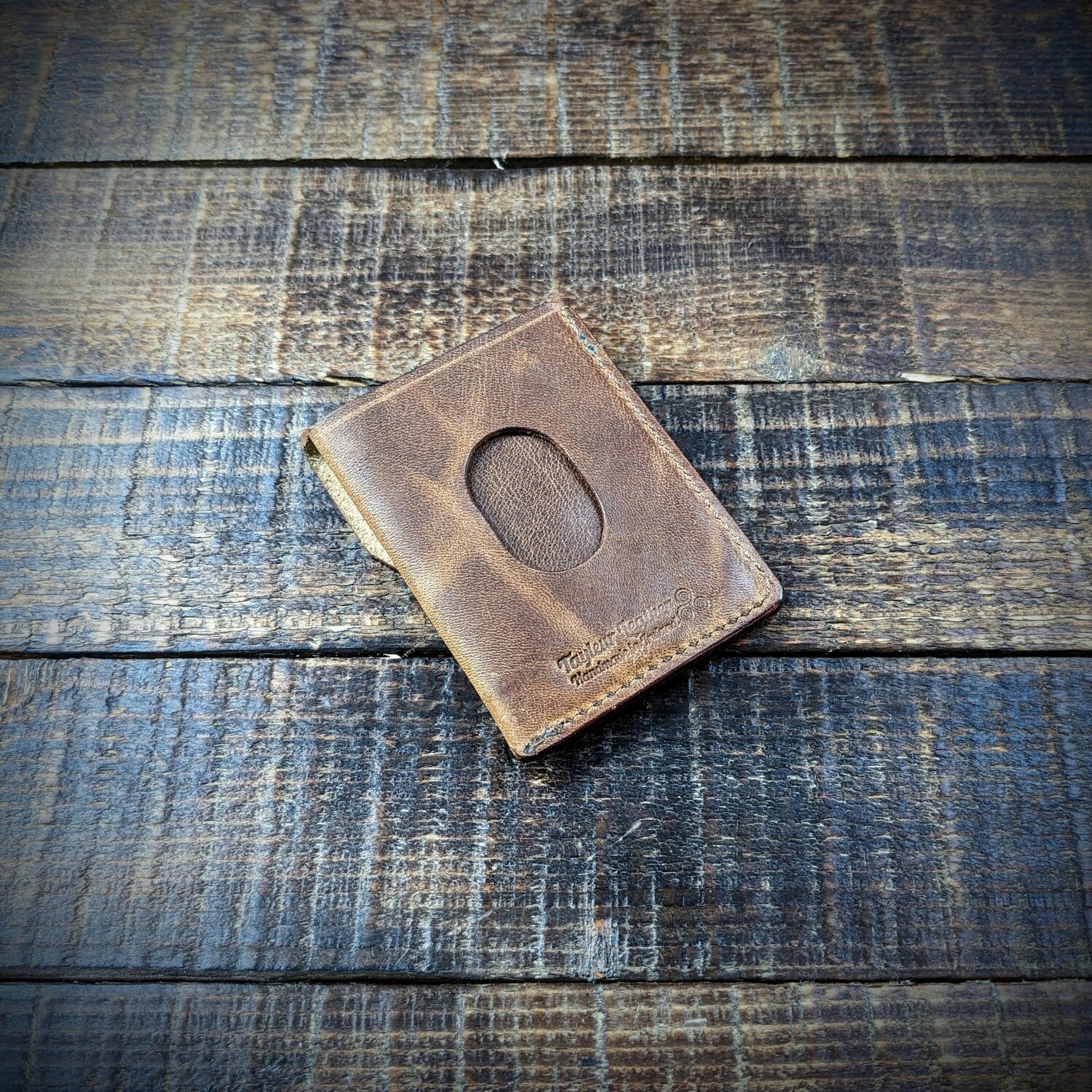 Cash, Card and Coin Minimalist Wallet (Vintage Brown)
