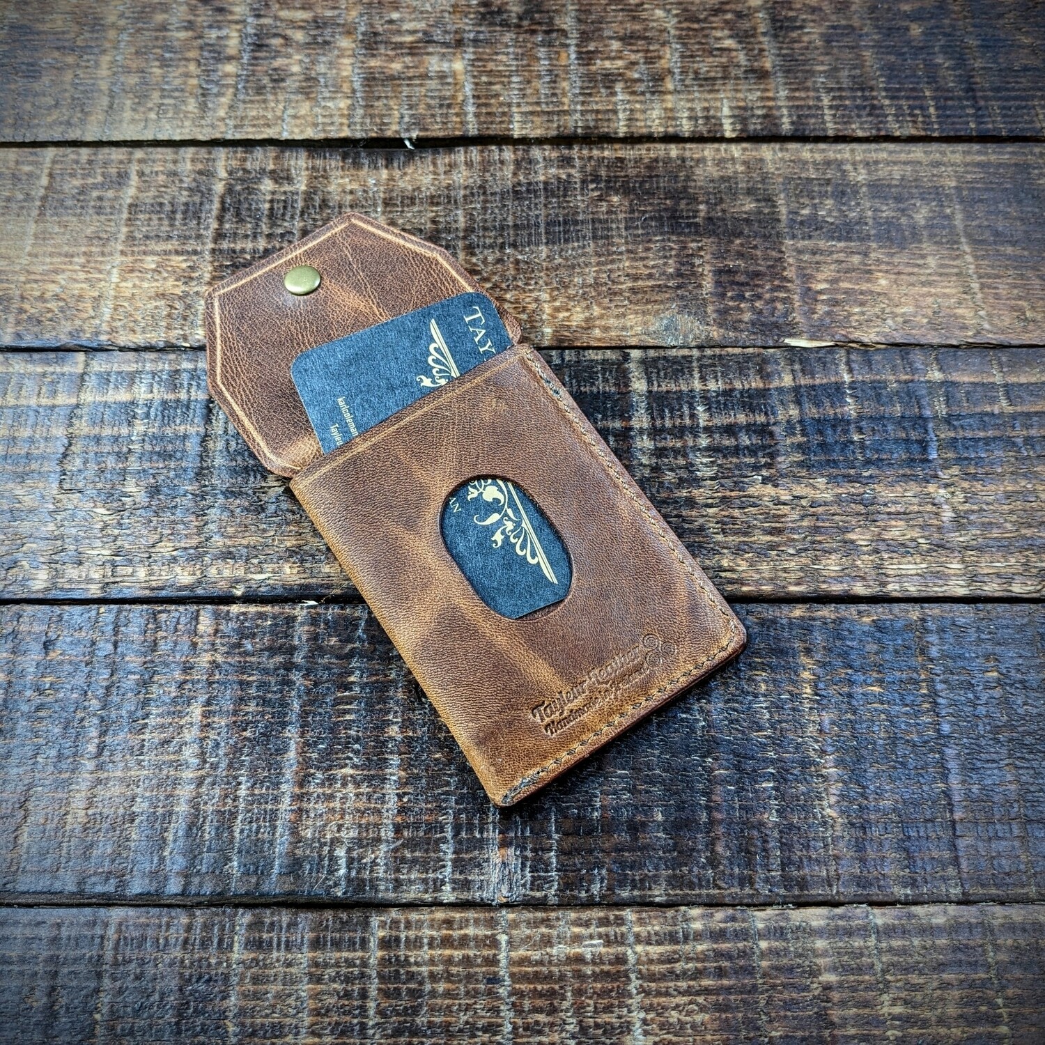 Cash, Card and Coin Minimalist Wallet (Vintage Brown)