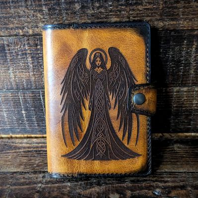 A6 Notebook Journal Cover Yellow and black