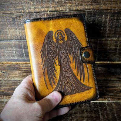 A6 Notebook Journal Cover Yellow and black