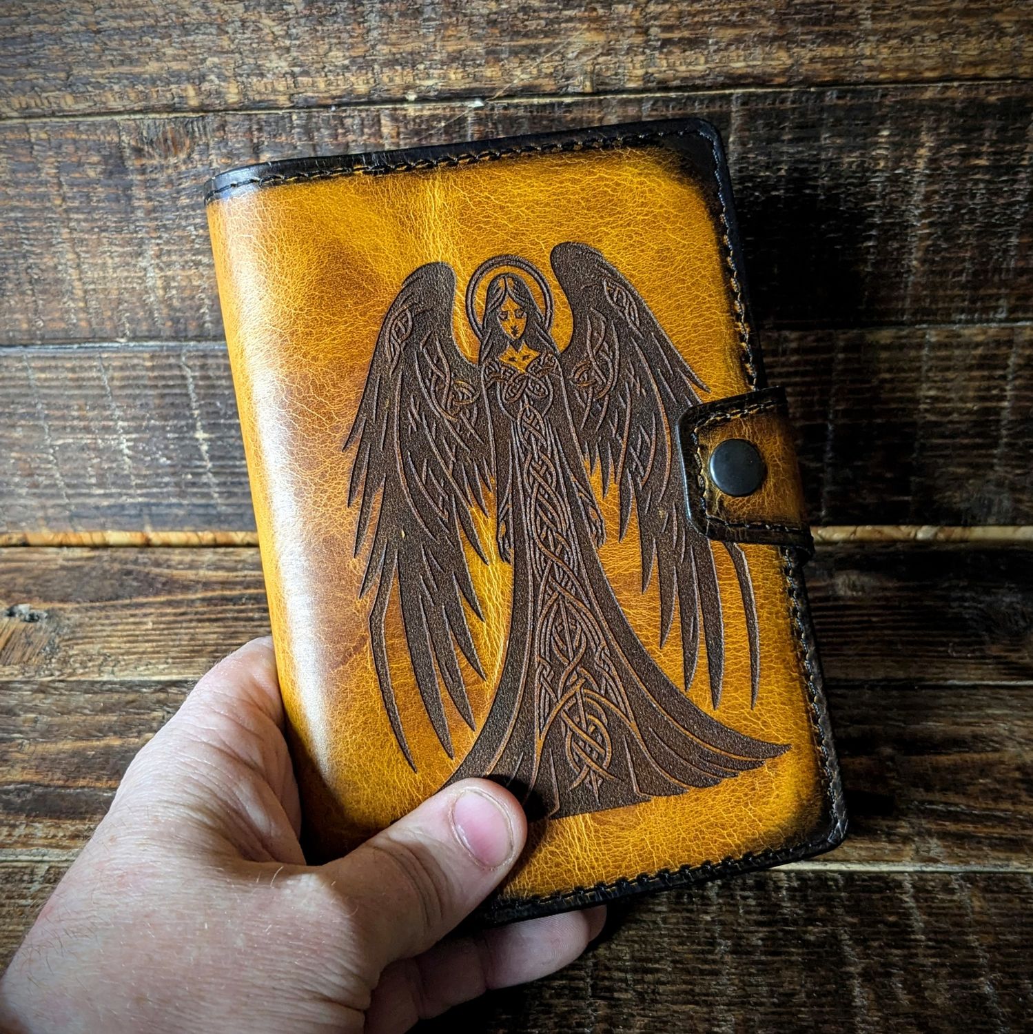 A6 Notebook Journal Cover Yellow and black