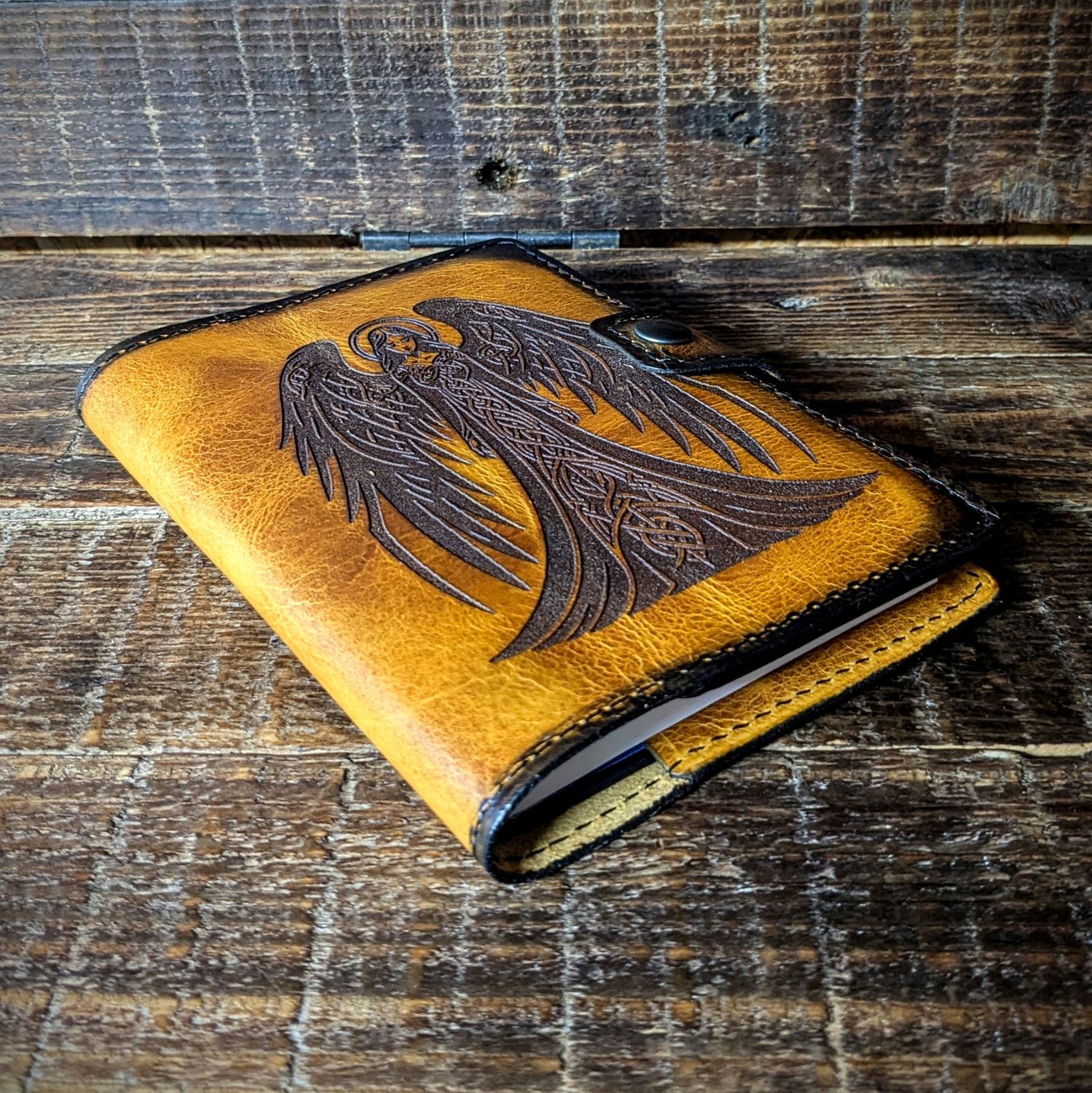 A6 Notebook Journal Cover Yellow and black