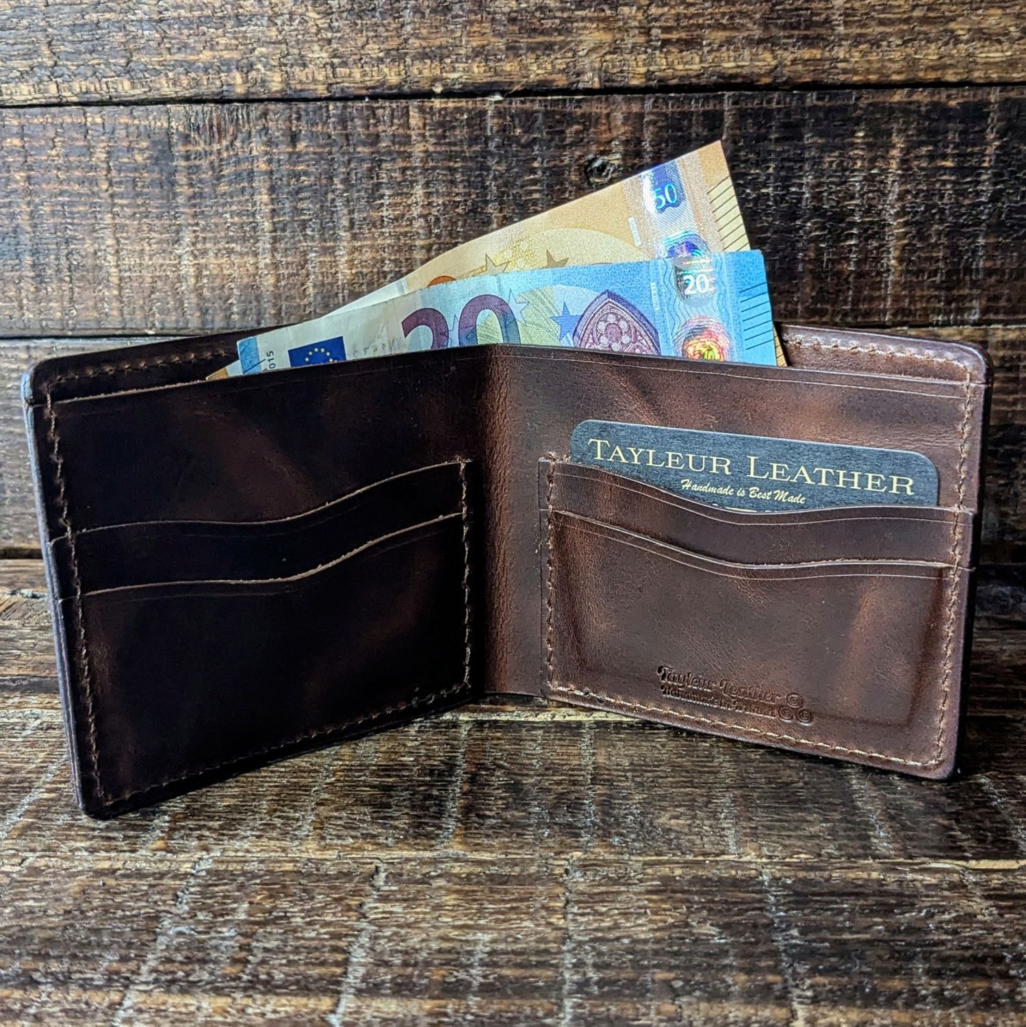 Large Bifold Wallet (Vintage Dark Brown)