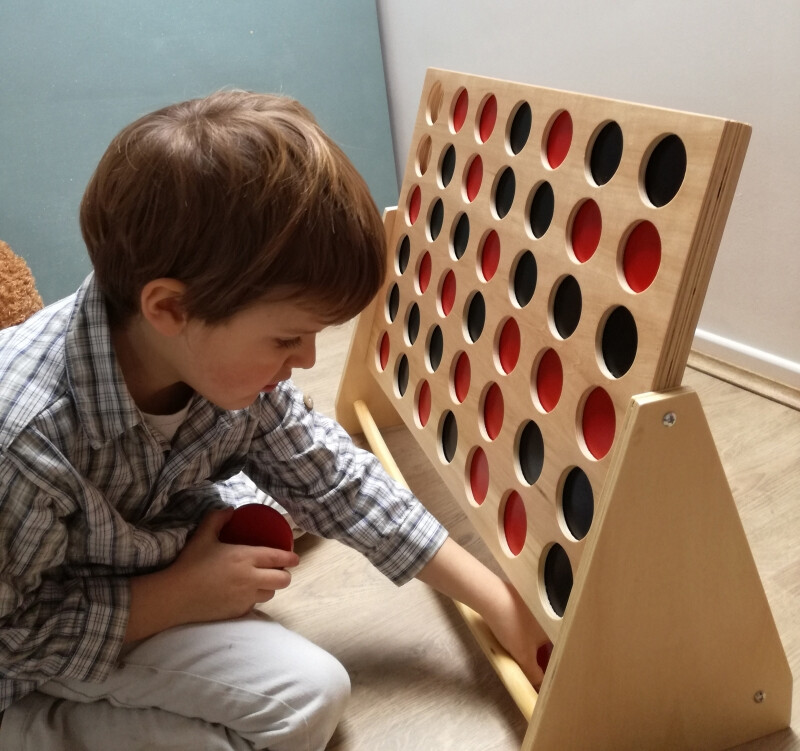 Egmont Giant Wooden Connect 4  - The winner is the player who succeeds to make a row of 4 Age  3+