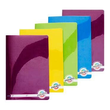 Premto A5 80Pg Durable Cover Notebook Asst.  34465