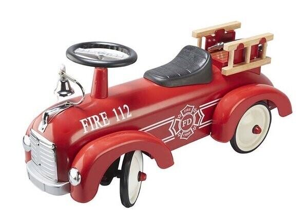 Ride on Fire Brigade - 
75 x 24,5 x 34,5 cm, metal + plastic.
