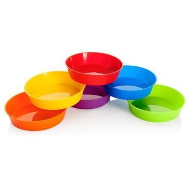Clever Kidz Sorting Bowls Round - Asst Colours Packed 6