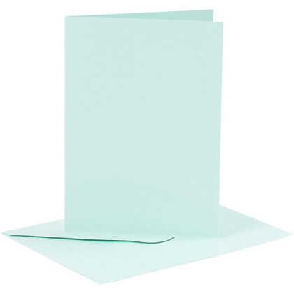 Cards &amp; Envelopes 10.5x15cm 6pk light blue