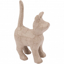 Paper Mache Cat Standing 8,5 x 14 x 4,3 CM