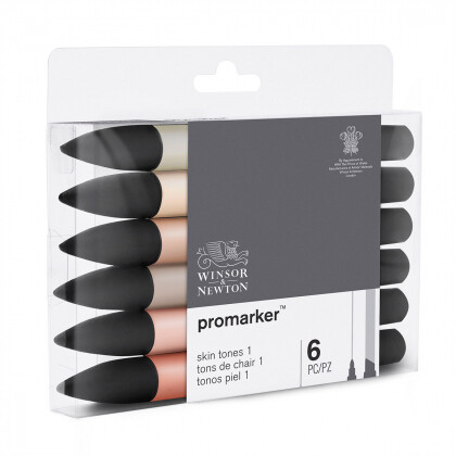 Winsor and Newton Promarker - 6 Skin Tones Set 1