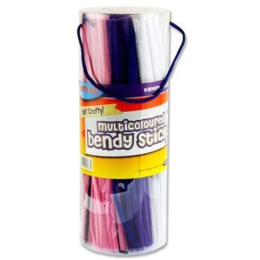Crafty Bitz Tub 350 Multicolored Bendy Sticks Pipe Cleaners 10 Asst