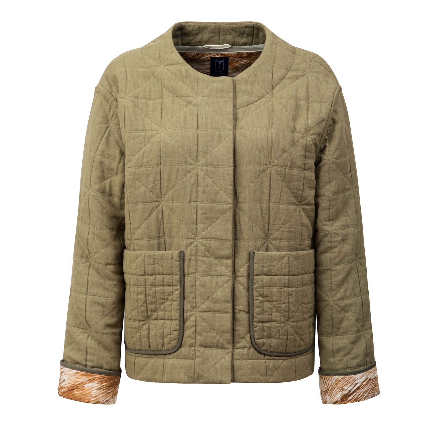 Quilted cotton jacket green