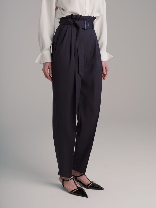 Trousers wool - blue