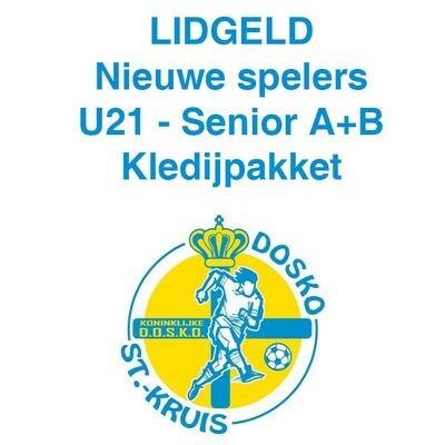 Lidgeld Nieuwe spelers U21 - Seniors A+B