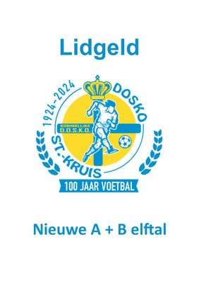Lidgeld nieuwe A + B elftal
