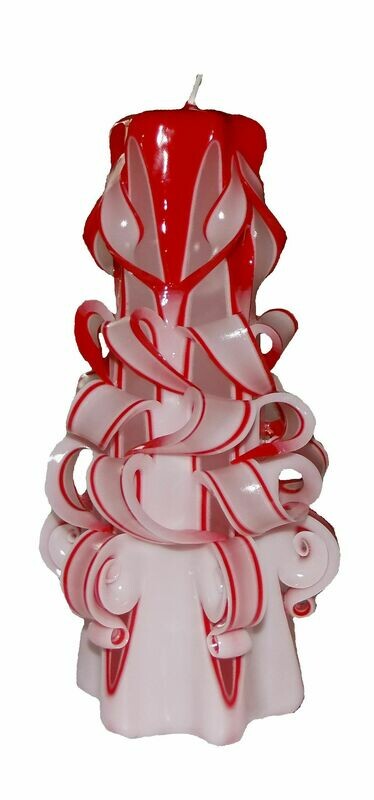 Flamme Krokus rot-weiß 25cm