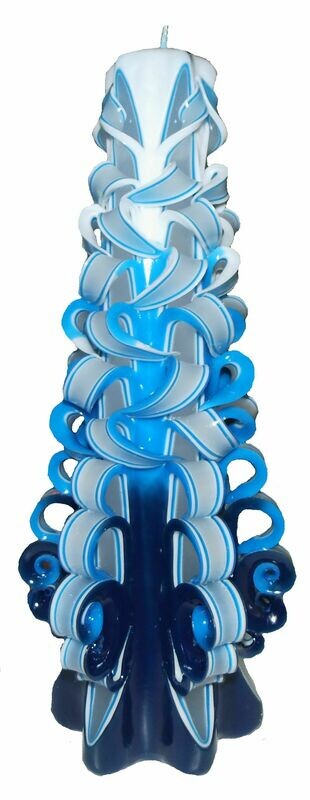 Klassik Flamme weiß-blau 38cm