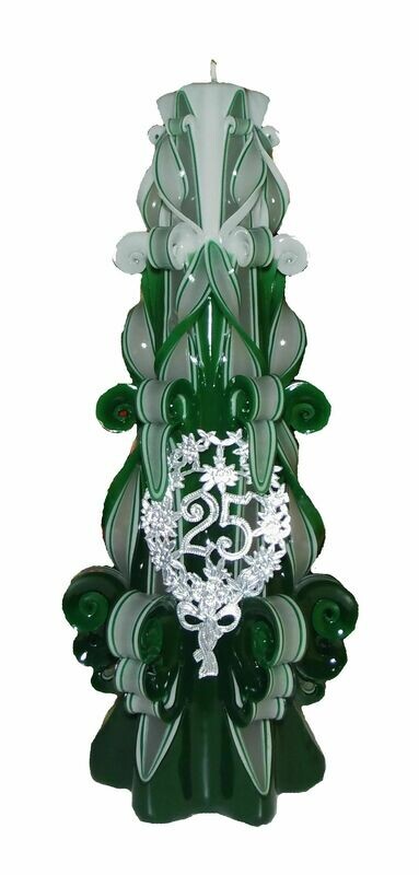 Jubiläum weiß-grün 38cm