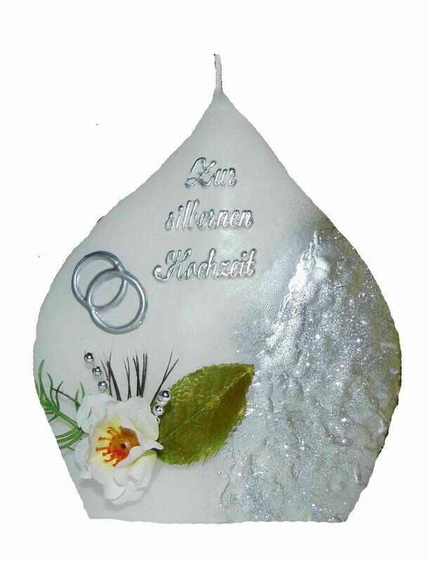 Tropfen silber 16cm