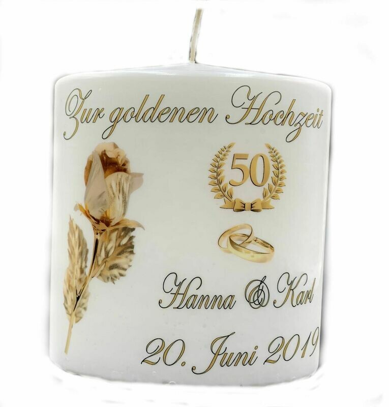 Gold Hochzeit oval 15/13,5cm