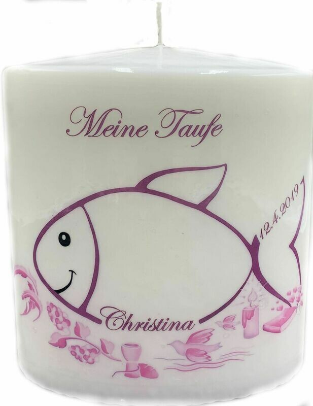 Fisch rosa oval 15/13,5cm