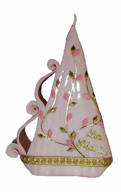 Spitzkerze rosa 20cm