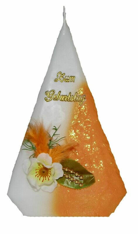 Spitzkerze lachs 20cm