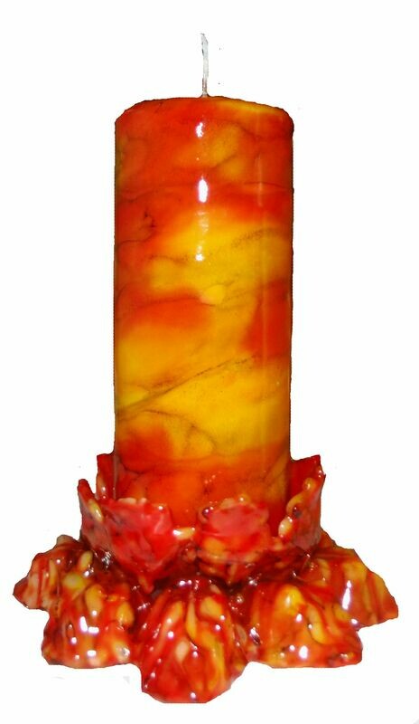 Gesteck gelb-rot 18/23cm