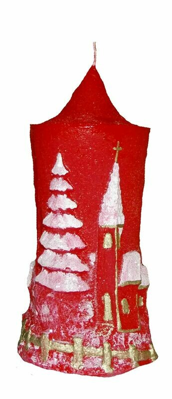 Kirche rot 15cm